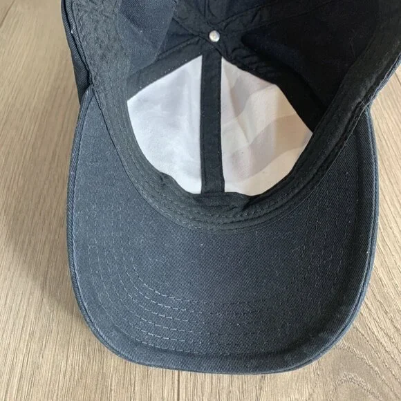 American Flag Front Ball Cap Black Adjustable Strap and Clamp Close - Picture 10 of 10